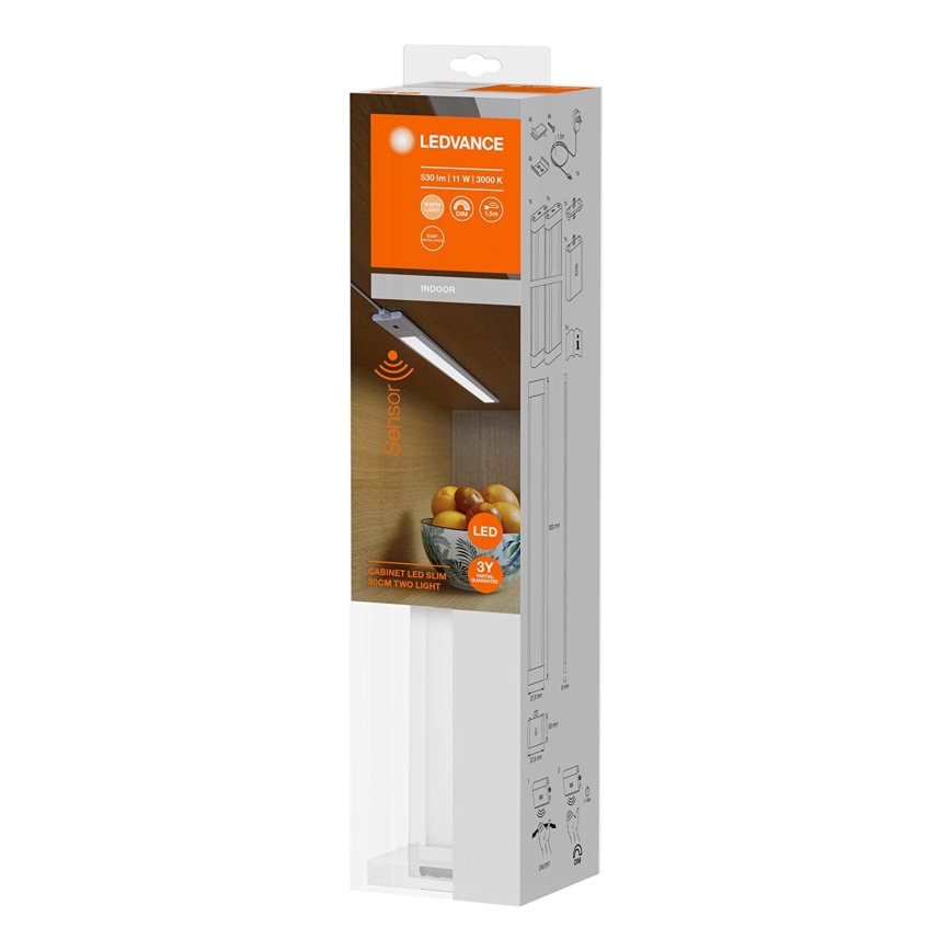 Ledvance - SETTI 2x LED himmennettävä työtasovalo anturilla CABINET LED/11W/230V 3000K