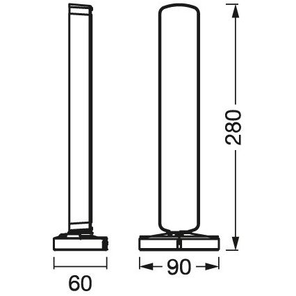 Ledvance - SETTI 2x LED RGBW Himmennettävä pöytävalaisin MOOD LIGHT LED/4W/230V Wi-Fi + kauko-ohjaus