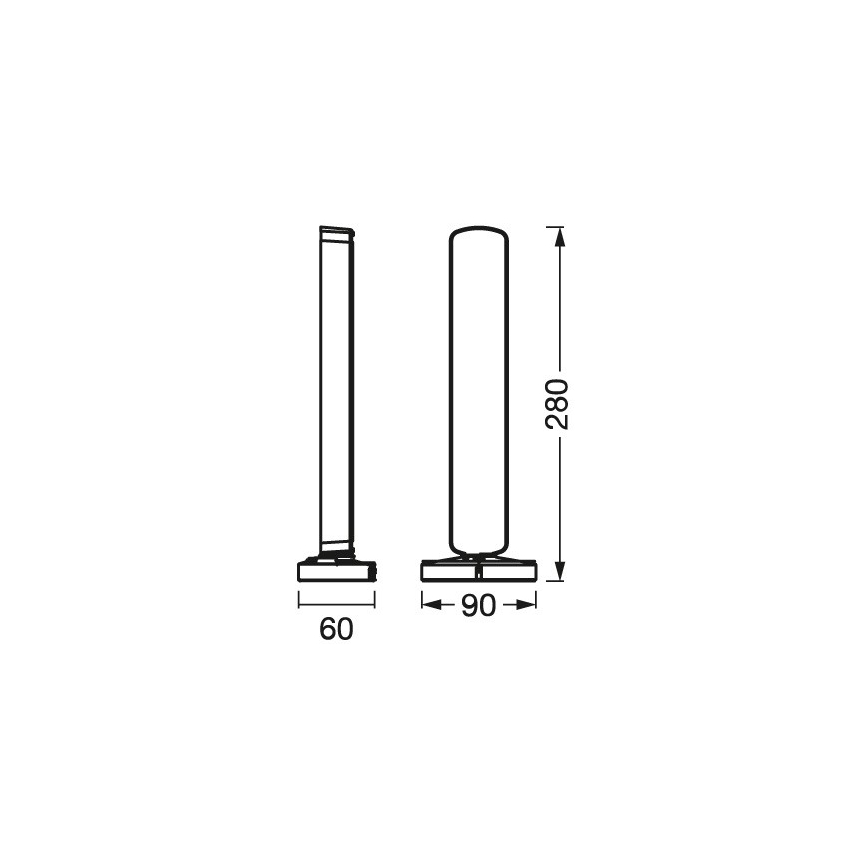 Ledvance - SETTI 2x LED RGBW Himmennettävä pöytävalaisin MOOD LIGHT LED/4W/230V Wi-Fi + kauko-ohjaus