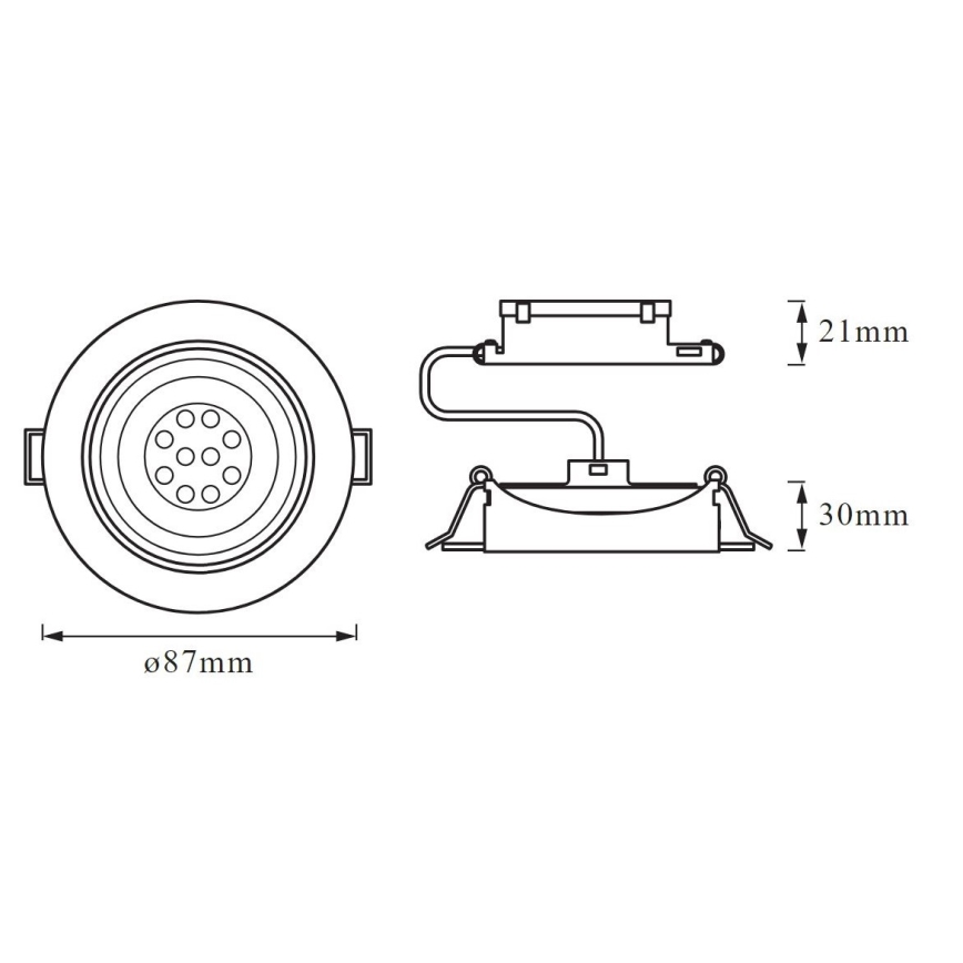 Ledvance - SETTI 3x LED Himmennettävä upotettava valaisin SIMPLE LED/4,9W/230V