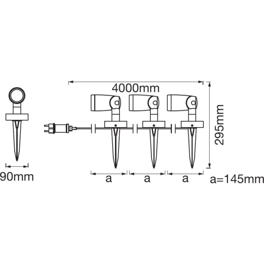 Ledvance - SETTI 3x LED RGBW Ulkovalaisin SMART+ SPOT 3xLED/4,5W/230V IP65 Wi-Fi