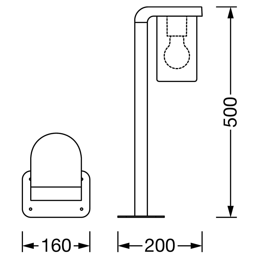 Ledvance - Ulkolamppu CASCADE 1xE27/25W/230V IP44 50 cm
