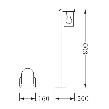 Ledvance - Ulkolamppu CASCADE 1xE27/25W/230V IP44 80 cm