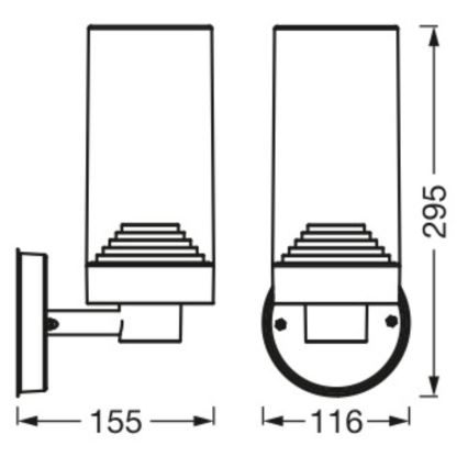 Ledvance - Ulkoseinävalaisin AMBER 1xE27/20W/230V IP44
