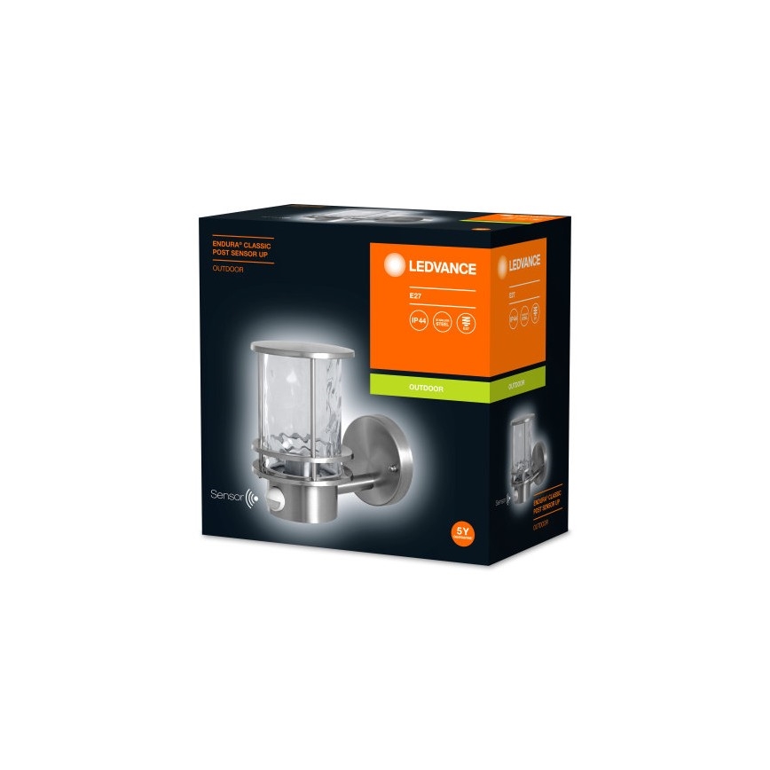 Ledvance - Ulkoseinävalaisin anturilla ENDURA 1xE27/60W/230V IP44