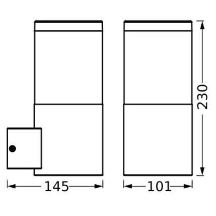 Ledvance - Ulkoseinävalaisin EBRO 1xE27/20W/230V IP44