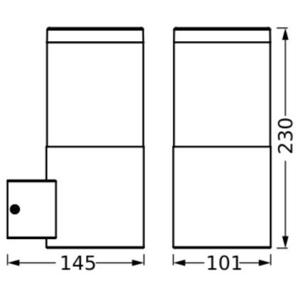 Ledvance - Ulkoseinävalaisin EBRO 1xE27/20W/230V IP44