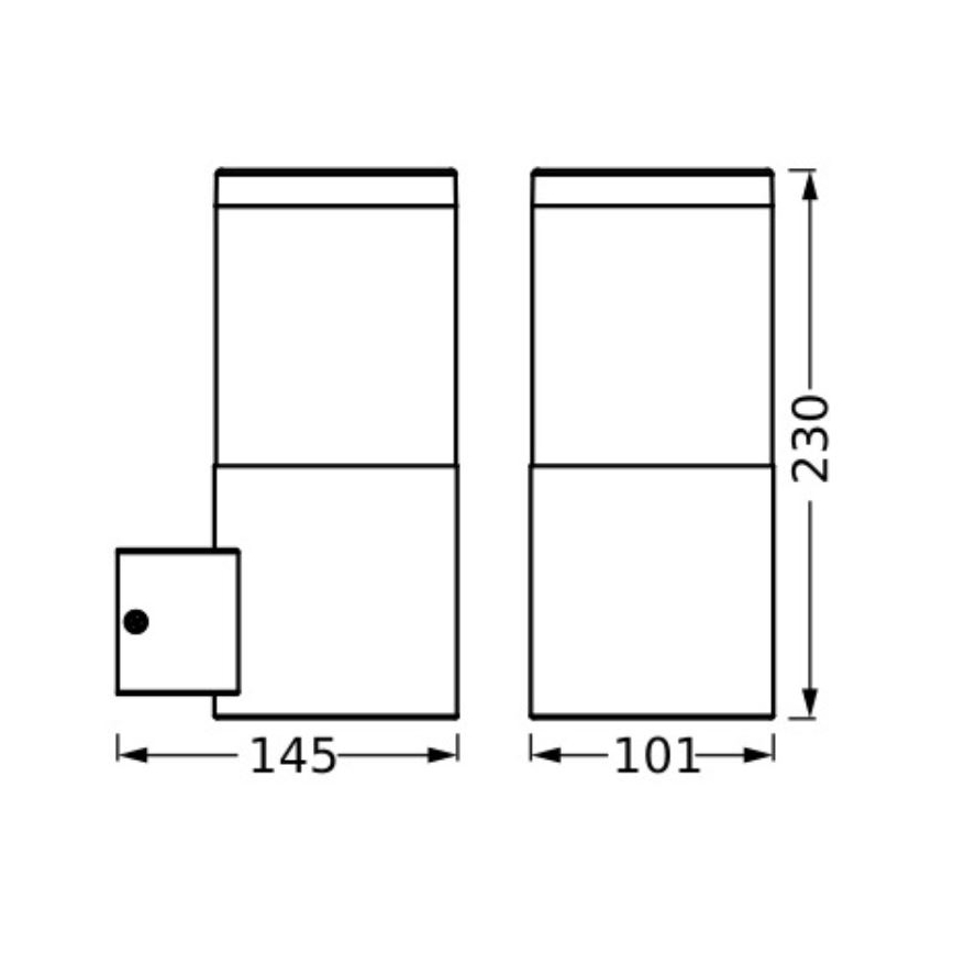 Ledvance - Ulkoseinävalaisin EBRO 1xE27/20W/230V IP44