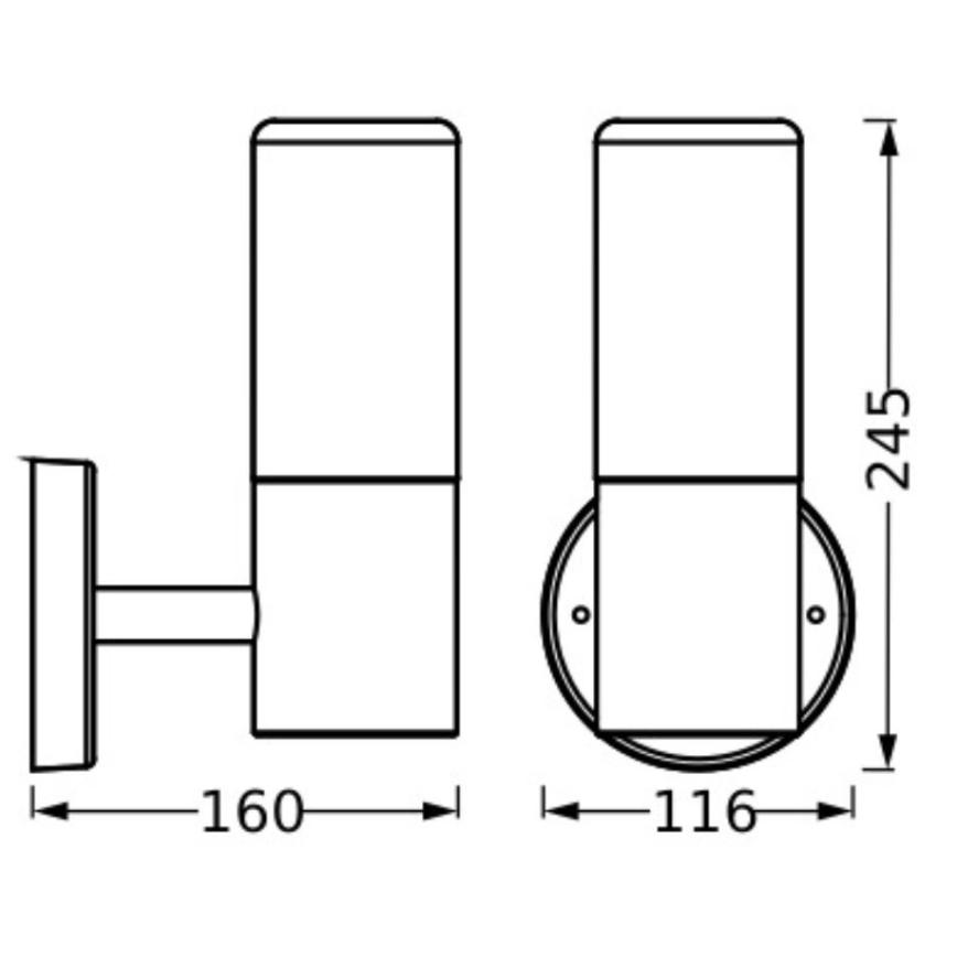 Ledvance - Ulkoseinävalaisin FIGO CYLINDER 1xE27/20W/230V IP44