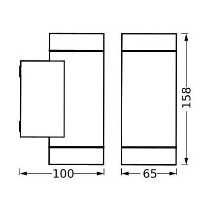 Ledvance - Ulkoseinävalaisin ITYS 2xGU10/35W/230V IP65
