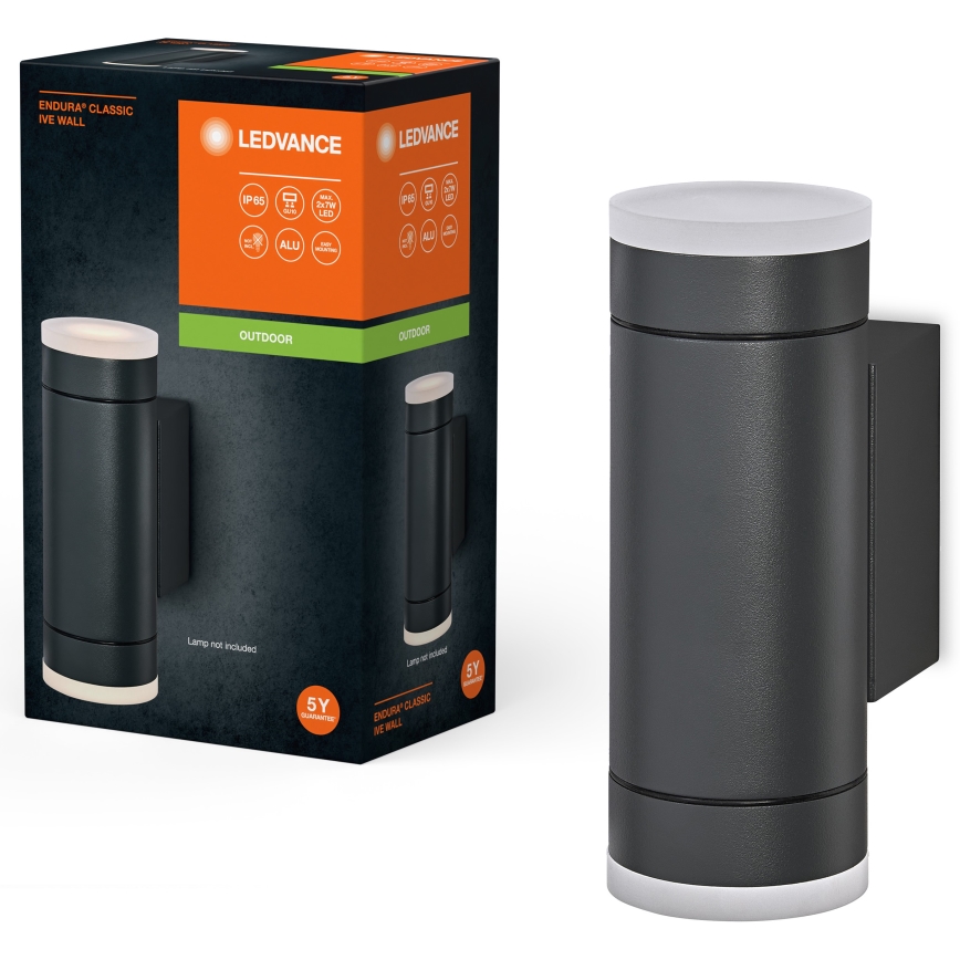 Ledvance - Ulkoseinävalaisin IVE 2xGU10/35W/230V IP65
