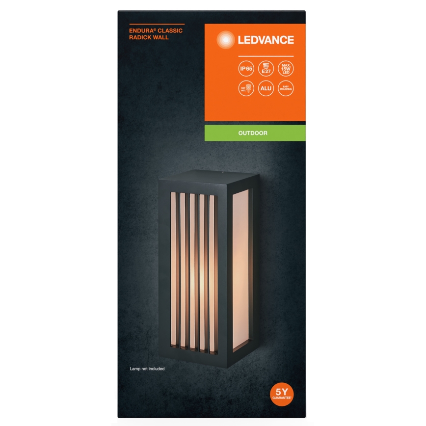 Ledvance - Ulkoseinävalaisin RADICK  1xE27/18W/230V IP65