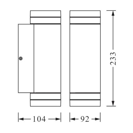 Ledvance - Ulkoseinävalo BEAM 2xGU10/35W/230V IP44