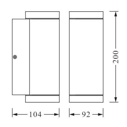Ledvance - Ulkoseinävalo BEAM 2xGU10/35W/230V IP44