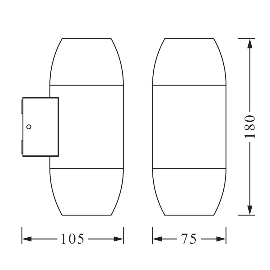 Ledvance - Ulkoseinävalo CANNON 2xGU10/35W/230V IP44