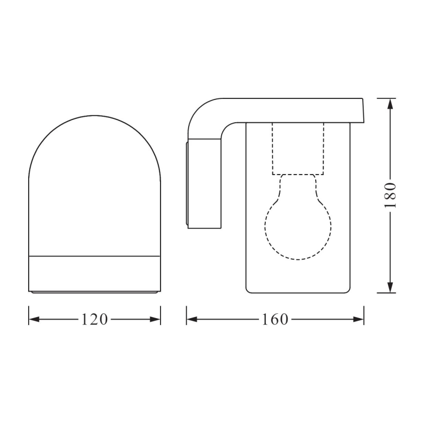 Ledvance - Ulkoseinävalo CASCADE 1xE27/25W/230V IP44