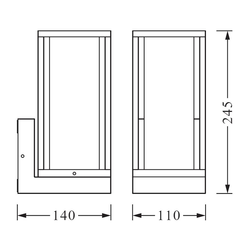 Ledvance - Ulkoseinävalo FRAME 1xE27/60W/230V IP44