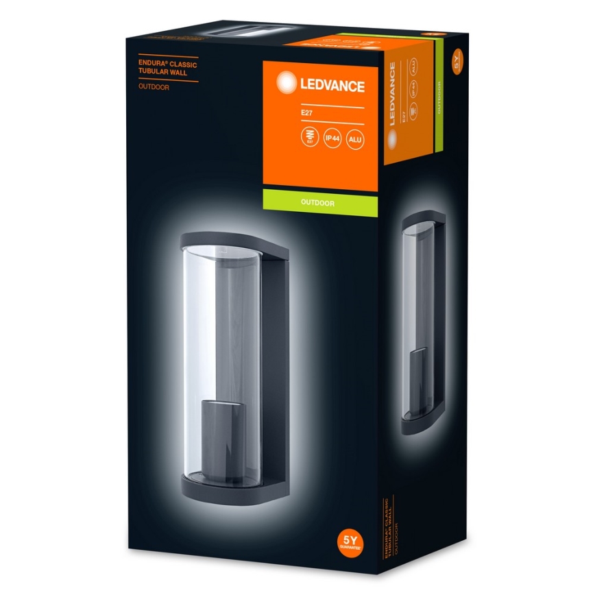 Ledvance - Ulkoseinävalo TUBULAR 1xE27/60W/230V IP44