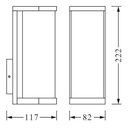 Ledvance - Ulkoseinävalo TUBULAR 1xE27/60W/230V IP44