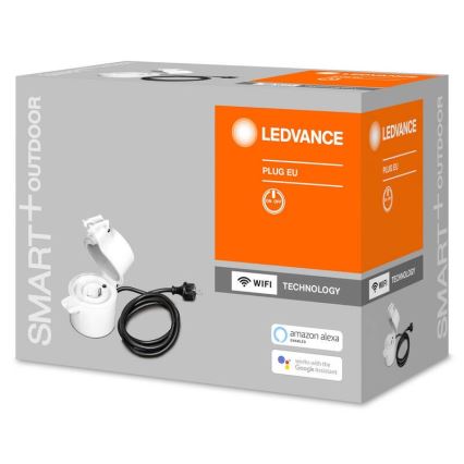 Ledvance - Ulkotila fiksu pistoke SMART+ PLUG SCHUKO 3680W IP44 Wi-Fi