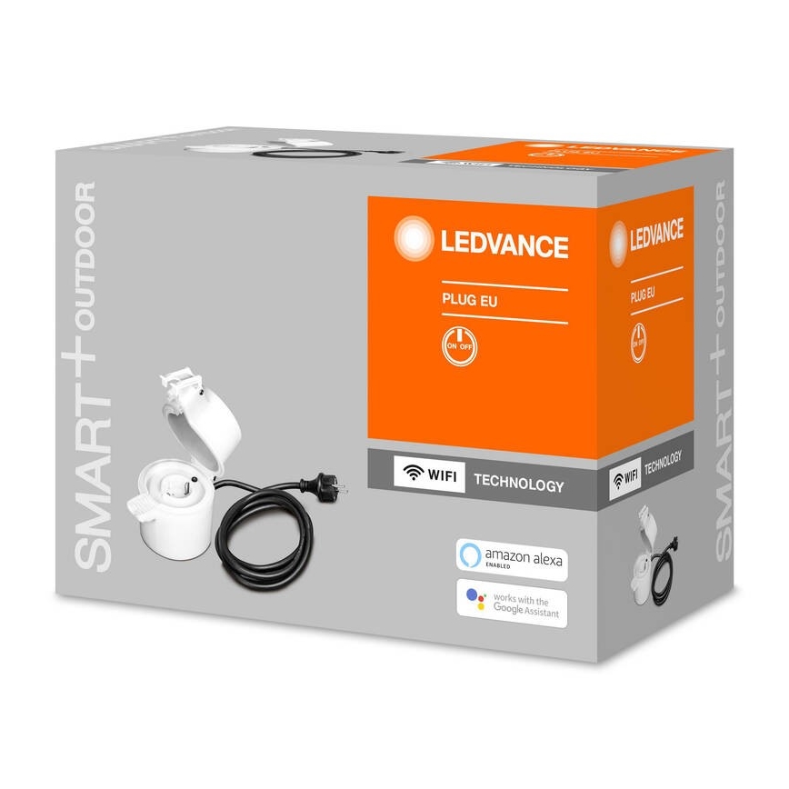 Ledvance - Ulkotila fiksu pistoke SMART+ PLUG SCHUKO 3680W IP44 Wi-Fi