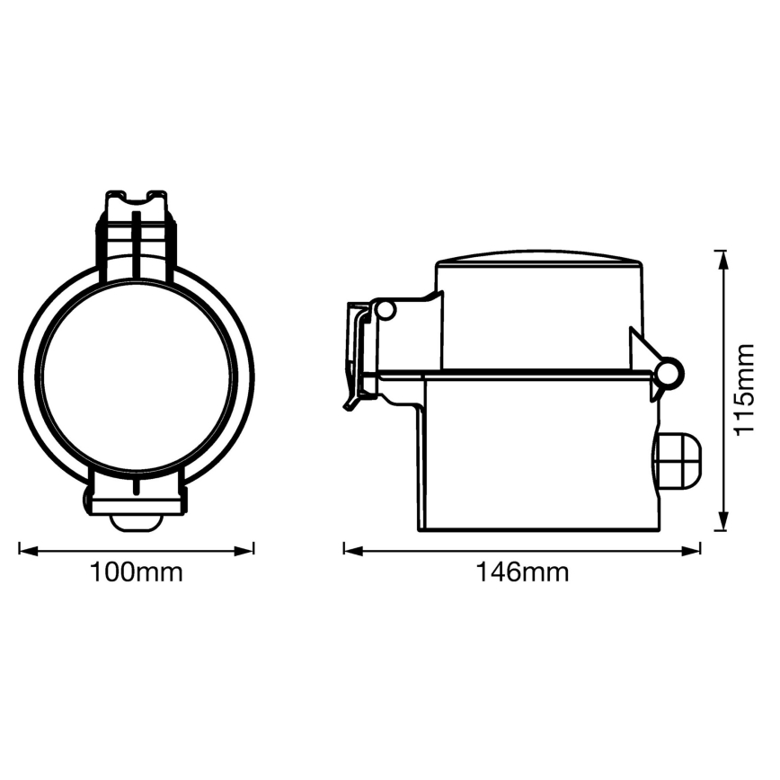 Ledvance - Ulkotila fiksu pistoke SMART+ PLUG SCHUKO 3680W IP44 Wi-Fi