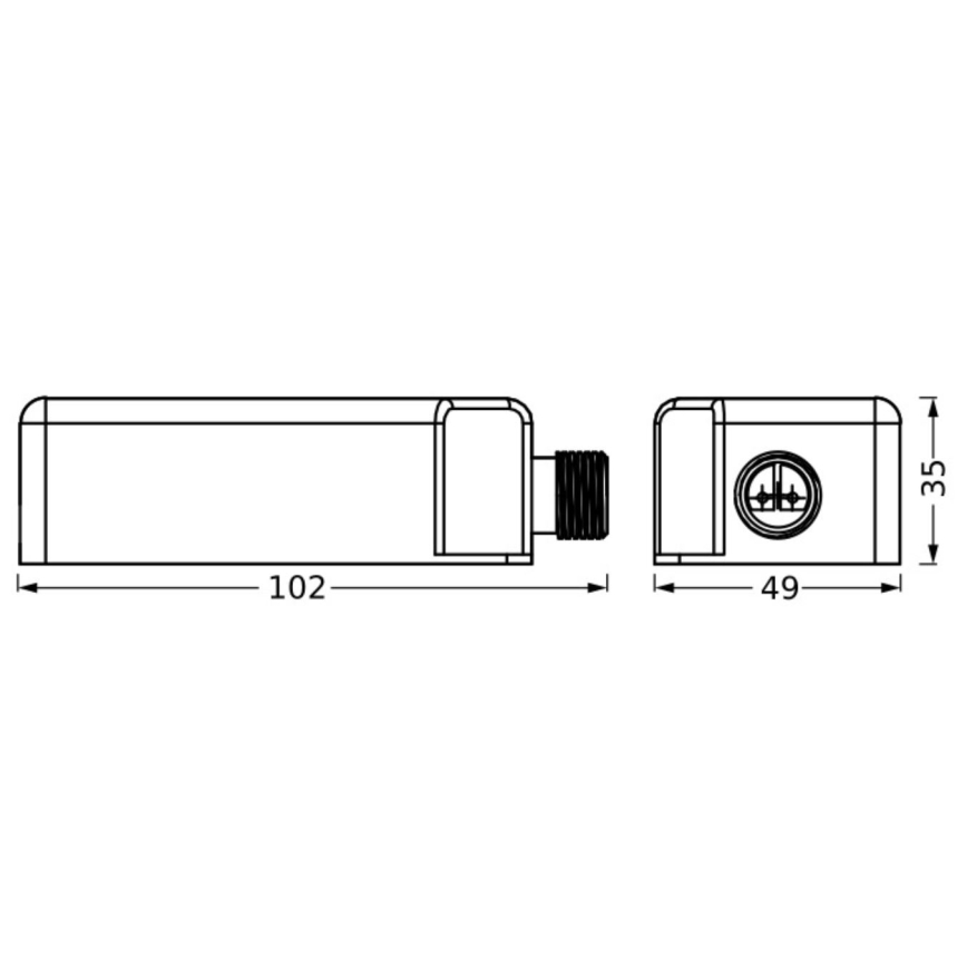Ledvance - Ulkotila verkkovirtasovitin ENDURA 24W/12V IP67