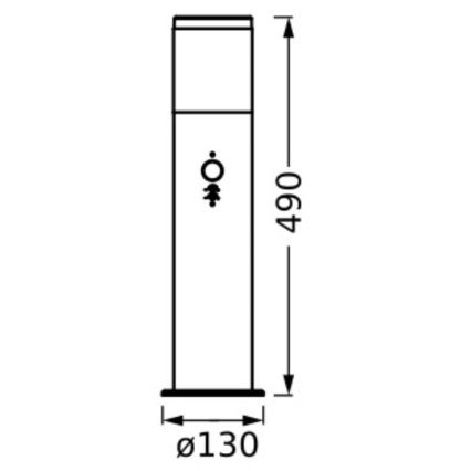 Ledvance - Ulkovalaisin anturilla EBRO 1xE27/20W/230V IP44