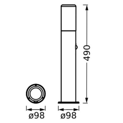 Ledvance - Ulkovalaisin anturilla FIGO CYLINDER 1xE27/20W/230V IP44