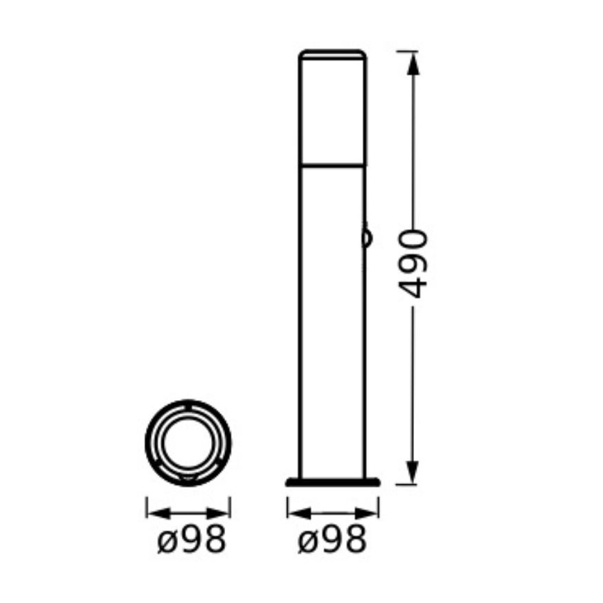 Ledvance - Ulkovalaisin anturilla FIGO CYLINDER 1xE27/20W/230V IP44