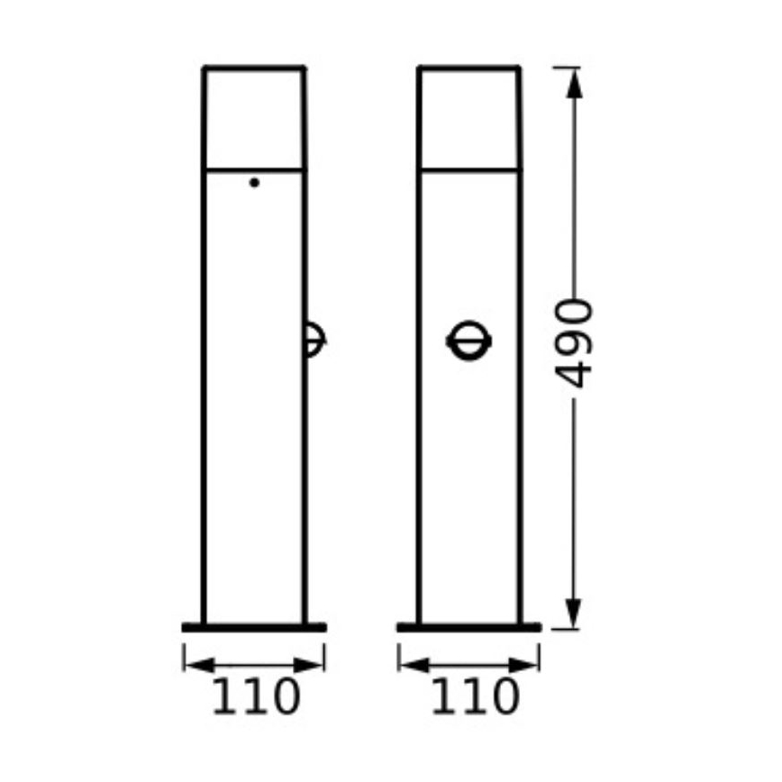 Ledvance - Ulkovalaisin anturilla FIGO SQUARE 1xE27/20W/230V IP44