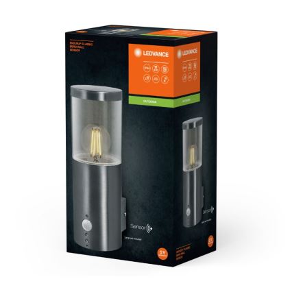 Ledvance - Ulkovalo anturilla EBRO 1xE27/20W/230V IP44