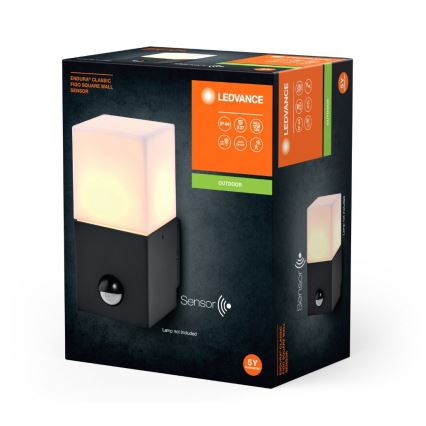 Ledvance - Ulkovalo anturilla FIGO SQUARE 1xE27/20W/230V