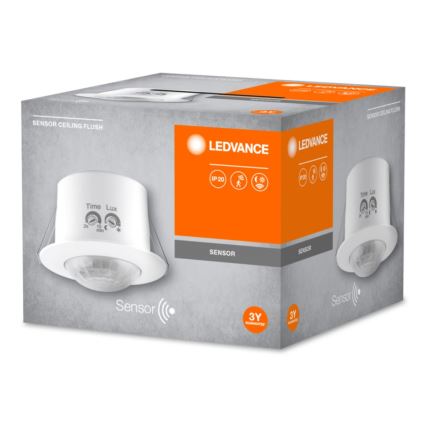 Ledvance - upotettava infrapuna-liiketunnistin FLUSH 230V valkoinen