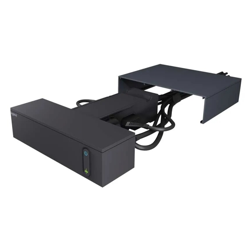 Legrand 049430 - Multimedia HUB kytkimellä 4Z Tyyppi E + 4Z Tyyppi C 2m musta
