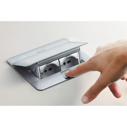 Legrand 54011 - Pistorasiarunko pöydälle POP-UP 4M alumiini