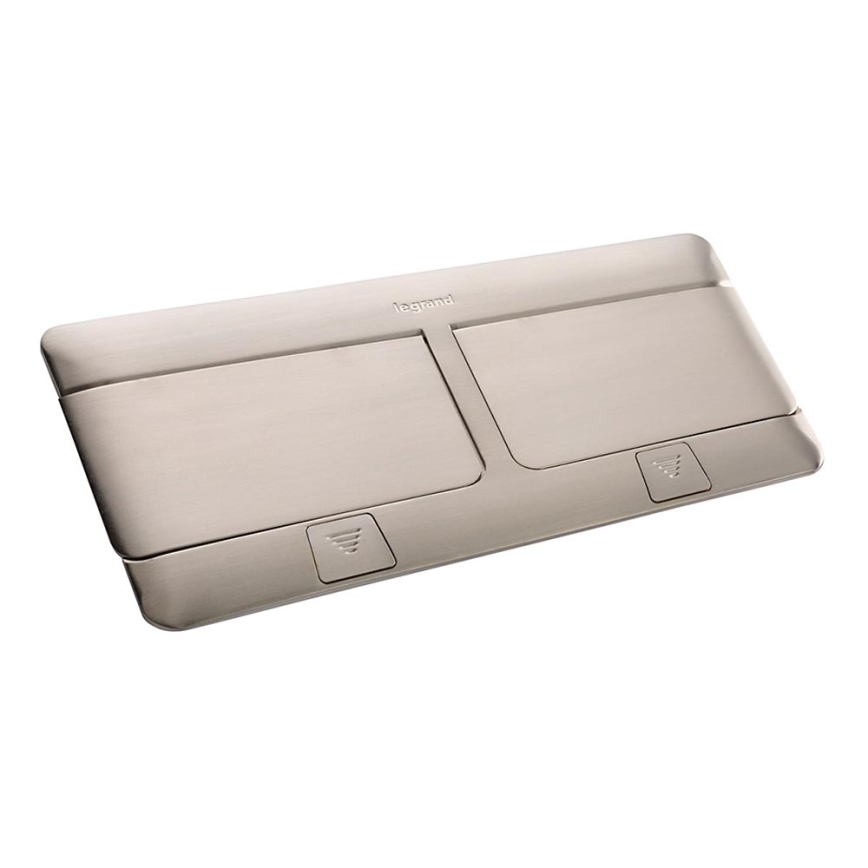 Legrand 54023 - Pistorasiarunko pöydälle POP-UP 2x4M ruostumaton