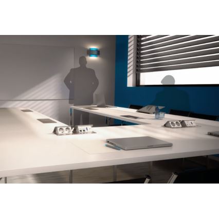 Legrand 54023 - Pistorasiarunko pöydälle POP-UP 2x4M ruostumaton