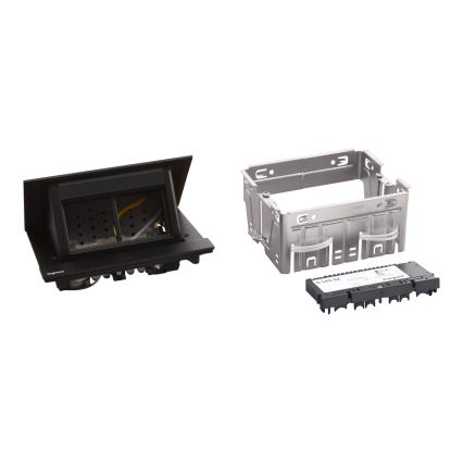 Legrand 654802 - Pistorasiarunko pöydälle POP-UP 4M musta