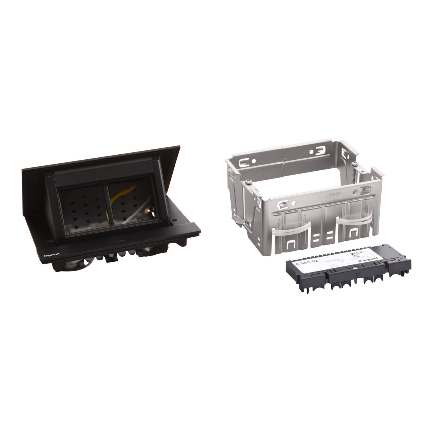 Legrand 654802 - Pistorasiarunko pöydälle POP-UP 4M musta