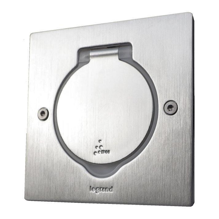 Legrand 89700 - Lattiapistokkeen runko PLATINUM 2M IP44 ruostumatonta terästä