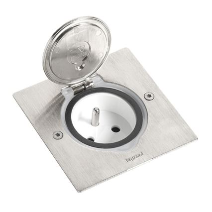 Legrand 89700 - Lattiapistokkeen runko PLATINUM 2M IP44 ruostumatonta terästä