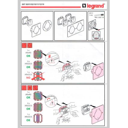 Legrand 89700 - Lattiapistokkeen runko PLATINUM 2M IP44 ruostumatonta terästä