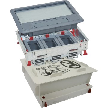 LEGRAND - Lattialaatikko betonille 12 moduulit (6 laitteet 45x45)