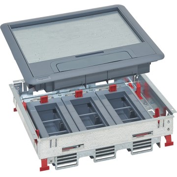 LEGRAND - Lattialaatikko kaksinkertaisille lattioille 18 moduulit (9 laitteet 45x45)