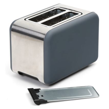 Leivänpaahdin, kaksi aukkoa 900W/230V ruostumaton teräs/harmaa