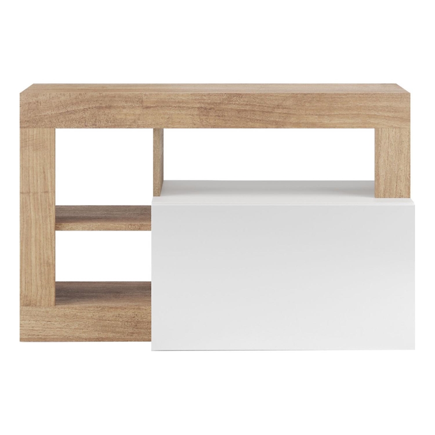 LENOR-penkki 91 x 209 cm valkoinen/ruskea