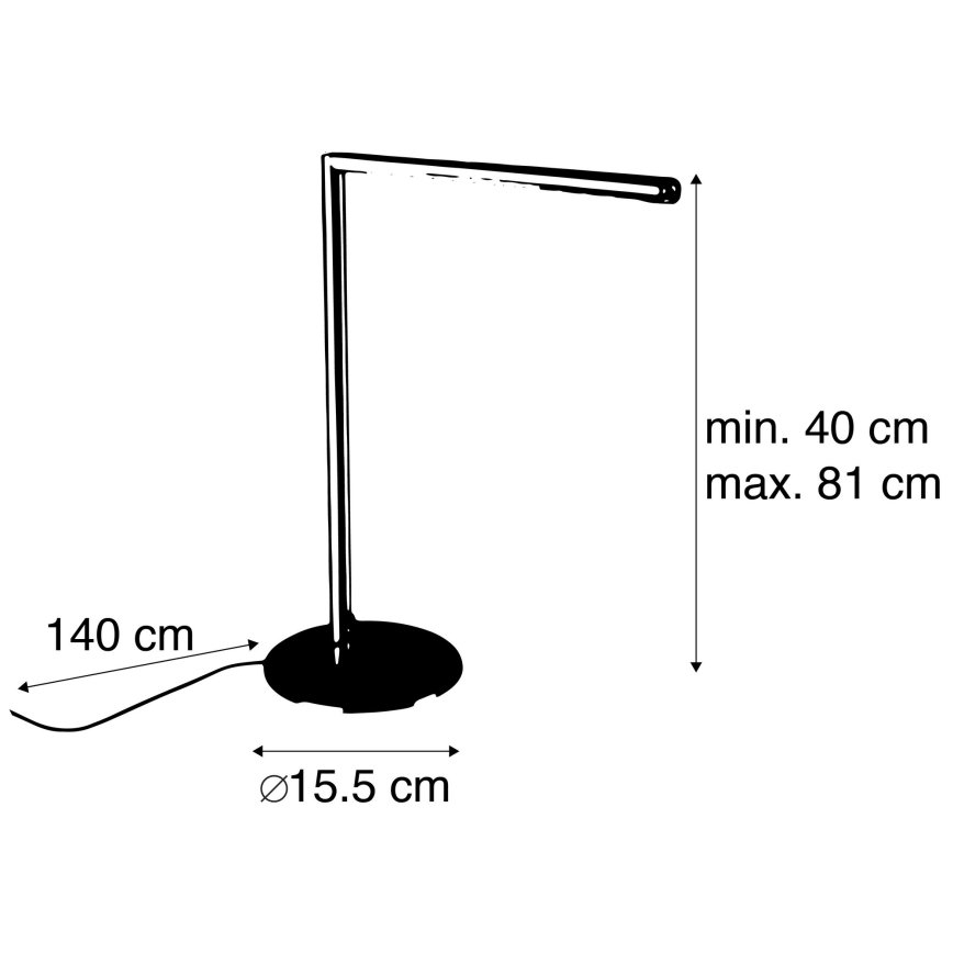 Leuchten Direkt 11011-55 - LED Himmennettävä pöytälamppu DAWDA LED/4,8W/230V