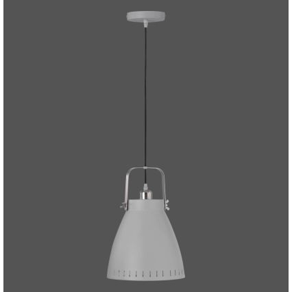 Leuchten Direkt 11059-15 - Kattokruunu johdossa EVA 1xE27/60W/230V halkaisija 21,5 cm harmaa