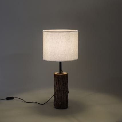 Leuchten Direkt 11233-79 - Pöytävalaisin BARK 1xE27/40W/230V puu